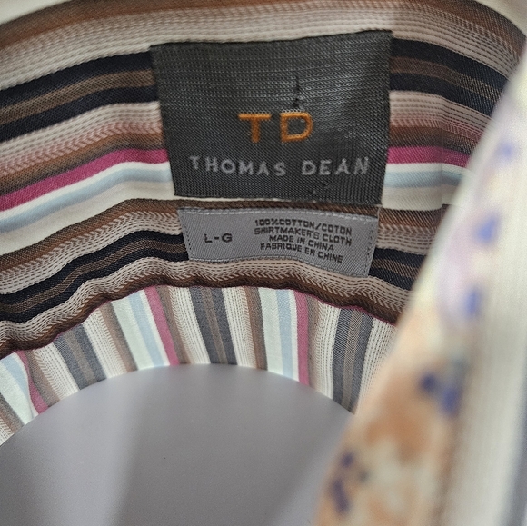 Thomas Dean men's button long-sleeve large - Picture 8 of 8
